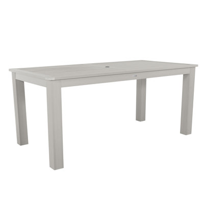 Highlawn Rectangular Outdoor Dining Table With Umbrella Hole , in. W 41.75'' in. D