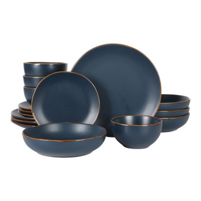 Ensemble de vaisselle en grès 16 pièces Gibson Home Hazeltine