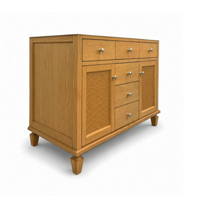 Base de meuble-lavabo autoportant en noyer riche en grain de bois l 48 po x P 21 po Marly