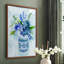 «Blue Bouquet II», reproduction encadrée - bois massif-66036426-66036430
