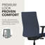Chaise de bureau ergonomique en vinyle HON Ignition 2.0, inclinaison avancée, structure noire, noir-120151190-81753454-120151193