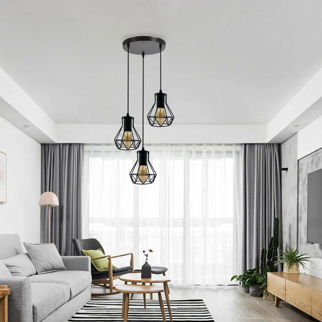 Walraven 3-Light Cluster Geometric Pendant