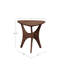 Table d'appoint triangulaire en placage de bois de noyer, ajoute une touche d'élégance. Table d'appoint en placage brun, mise en valeur