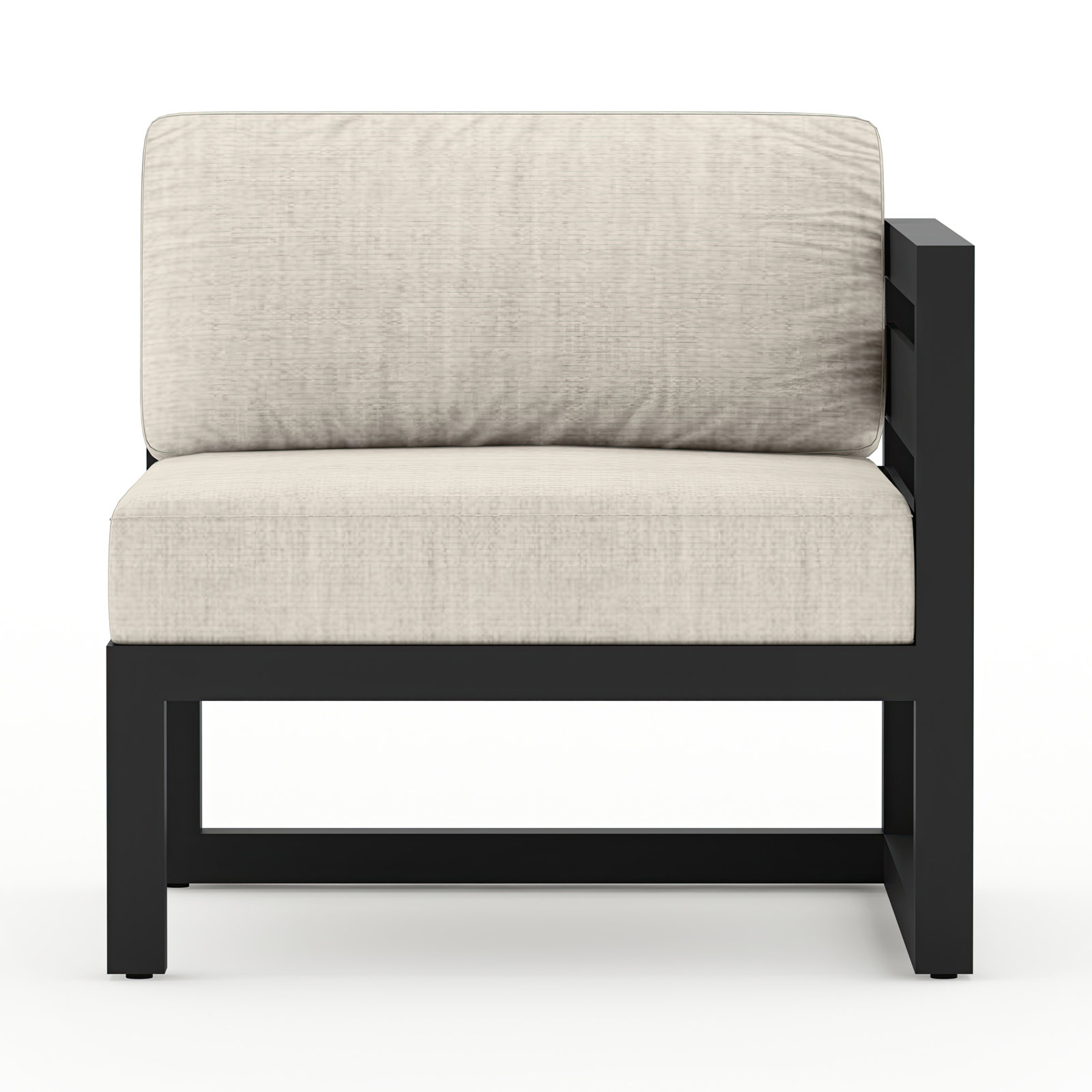 Smith 5 Piece Sectional Seating Group with Sunbrella® Cushions, Black, Cast Silver