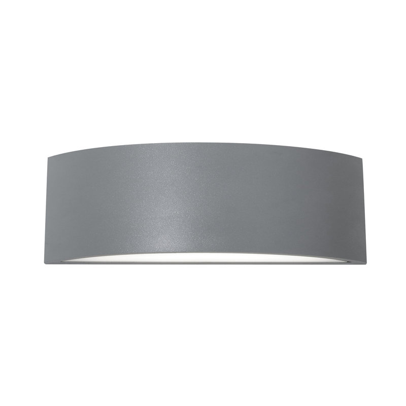 Spiridona 7'' Outdoor LED Sconce, Textured Gray