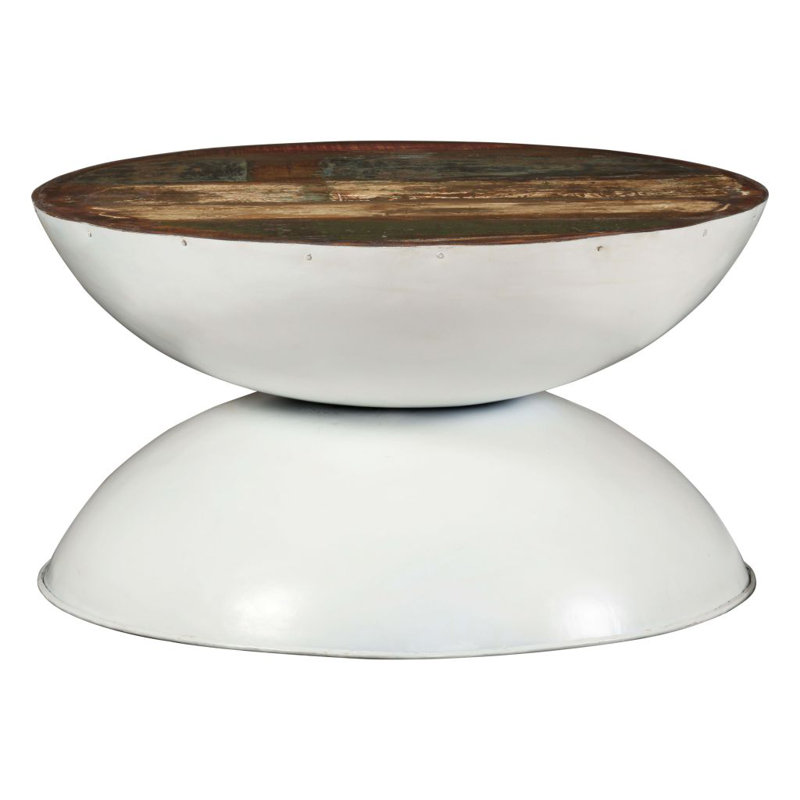 Decimus Drum Coffee Table, White