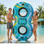 2-Person Inflatable River Tube Float With Built-In Storage Bag For Ice, Double Pool Lounge Chair With Backrest & Cup Holders, Breathable Water Floating Raft For Pool Lake Beach Summer Water Party, 2 Pattern Options.-129165012
