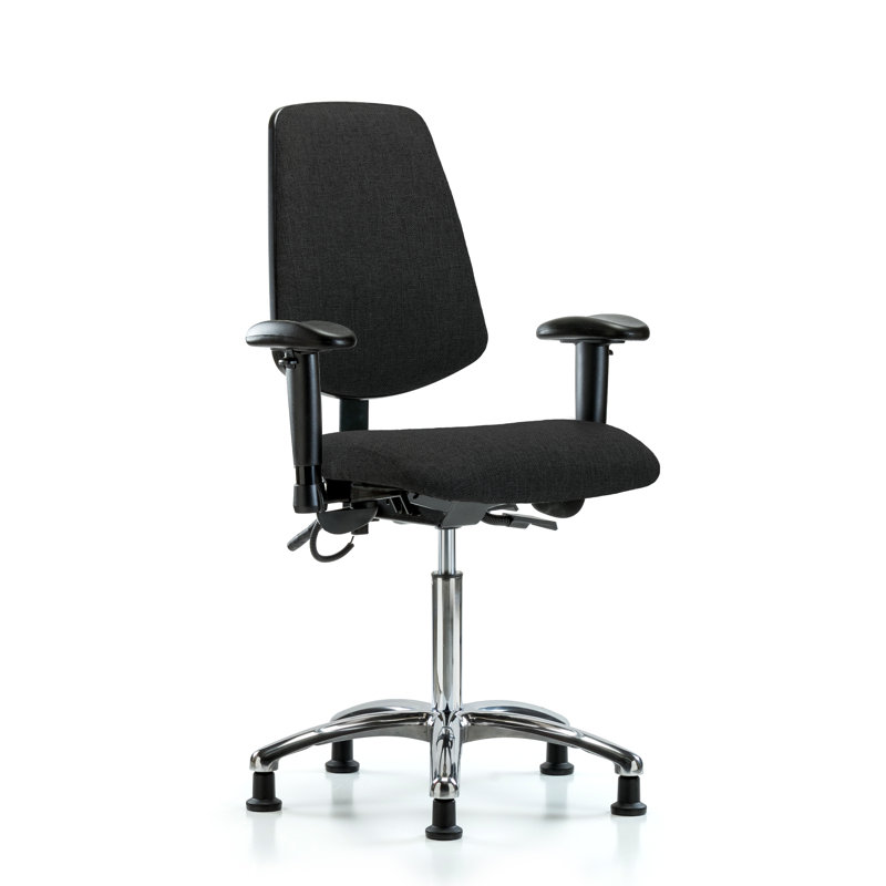 Maryam Task Chair, Black, Glides, Not Included
