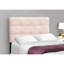 Mobilier de chambre simple, cadre de lit tapissier en velours rose, lit pour adolescent transitionnel, cadre rembourré