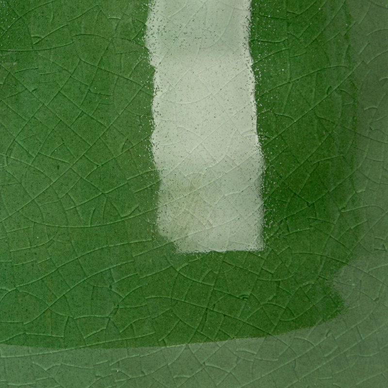 Jardinière en terre cuite à pois surélevés, Vert