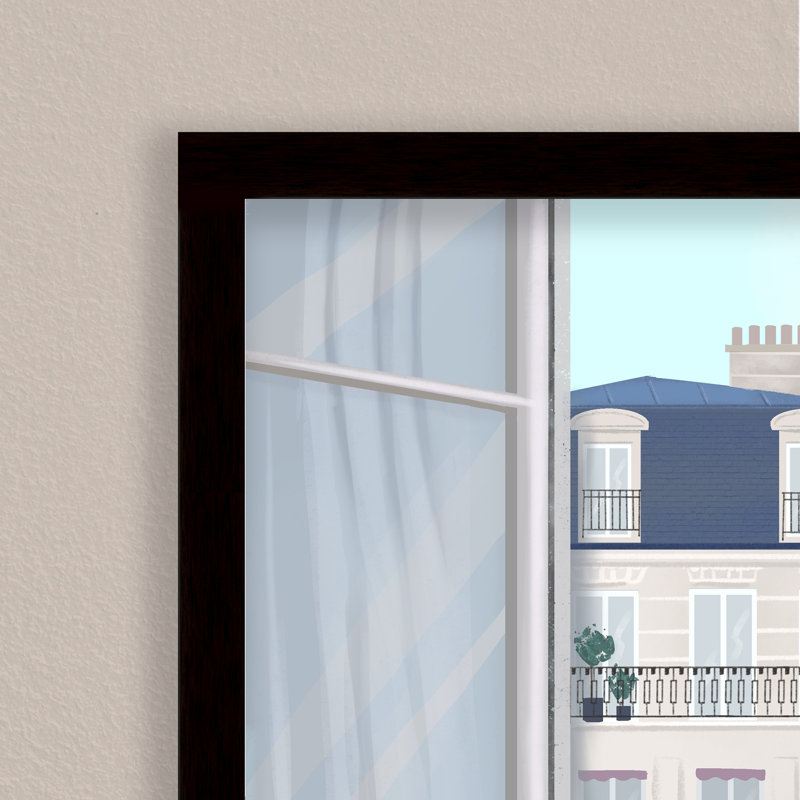 Classic Elegance "Paris Balcony" Framed Print Wall Art, 10" H x 8" W 