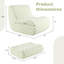  Fauteuil à billes avec repose-pieds en éponge haute élasticité antidérapante et housse en velours vert-71283654
