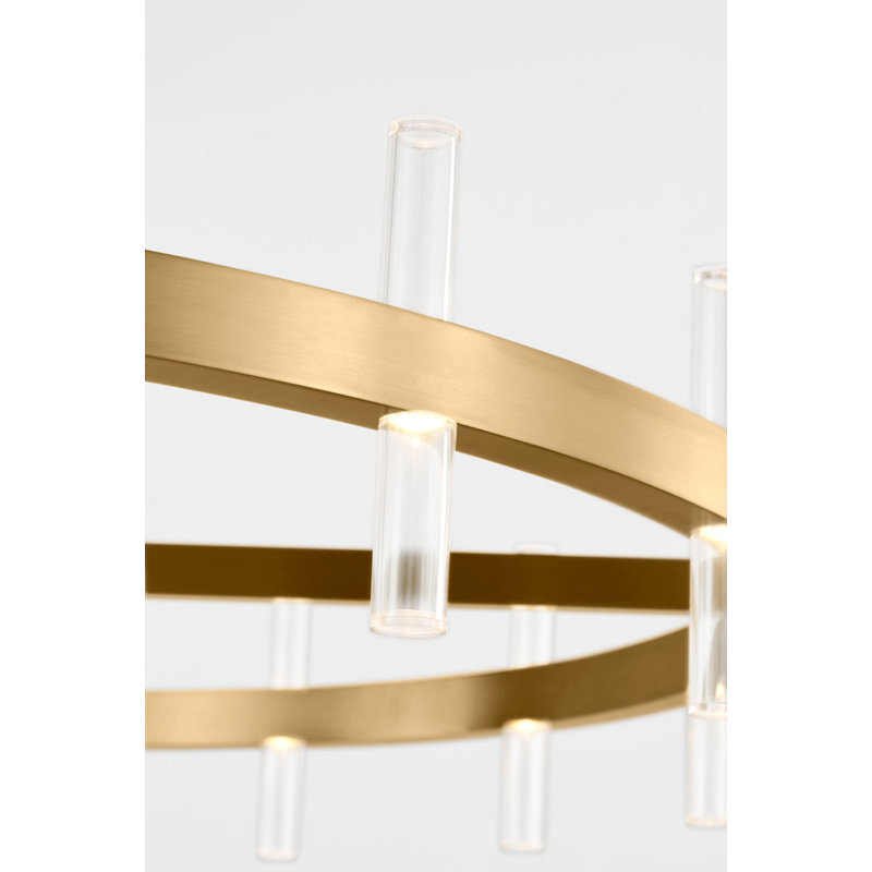 Silas Chandelier, Burnished Brass, 6.2" H x 36" W  x 36" D, 32