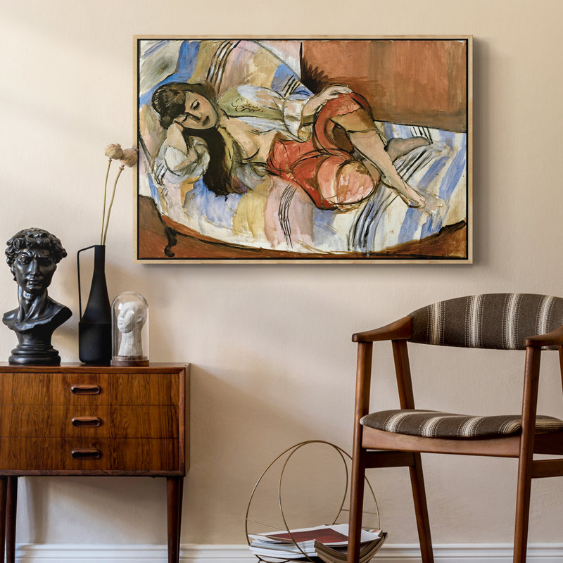 Odalisque, 1923 - Henri Matisse, toile tendue avec châssis, 24 po x 36 po, Naturel