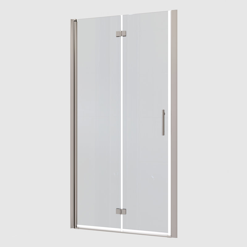 1 3/8" Adjustment,Universal Pivot Shower Door, With 1/4" Tempered Glass Finish 3472, Chrome 