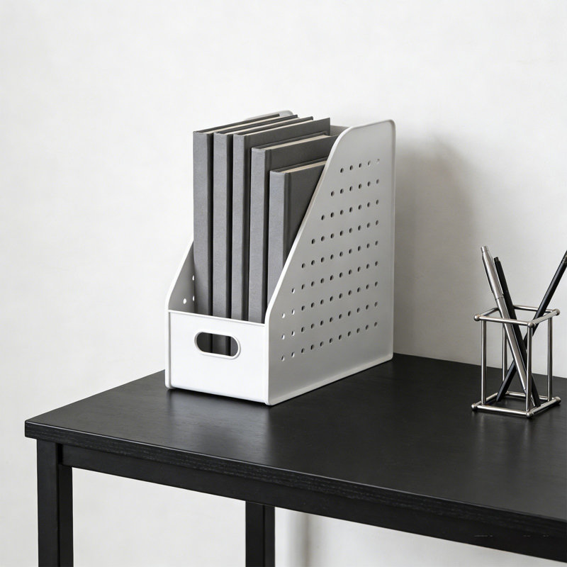 Panier de rangement de bureau, organisateur de fournitures de bureau et de livres pour chambre d'étudiant et bureau, panier à compartiments multiples pour documents et fournitures