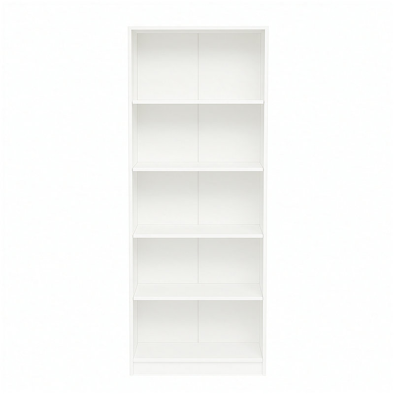5-Tier Bookshelves Storage Cabinet White, White