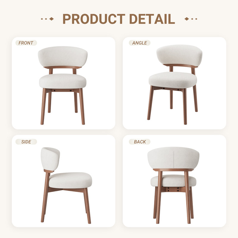 Chaise d'appoint Cleona, Beige