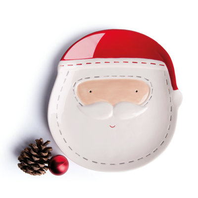 Santa Claus 19.5cm Ceramic Appetiser Plate