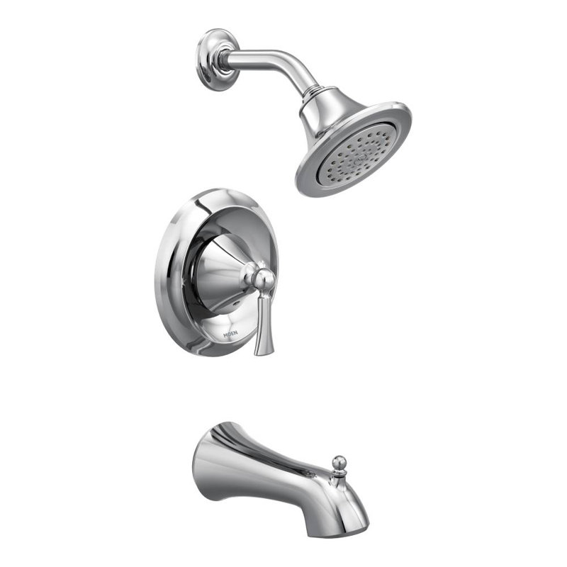 Wynford Posi-Temp Tub and Shower Faucet Trim with Lever Handle, Chrome