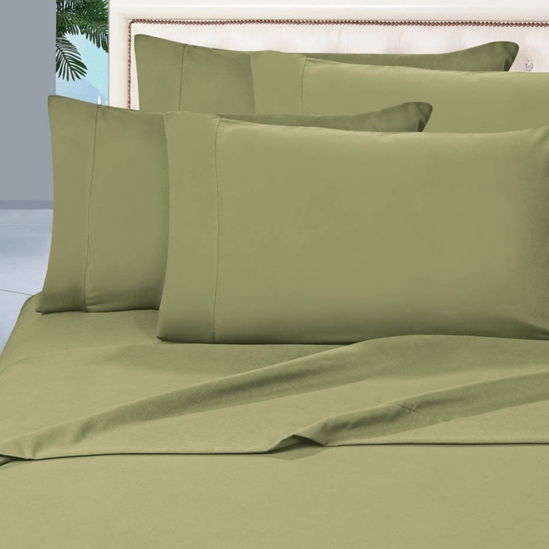 Elegant Comfort Luxurious 1500 Premium Hotel Quality Microfiber Three Line Embroidered Softest Bed Sheet Set, Wrinkle and Fade Resistant