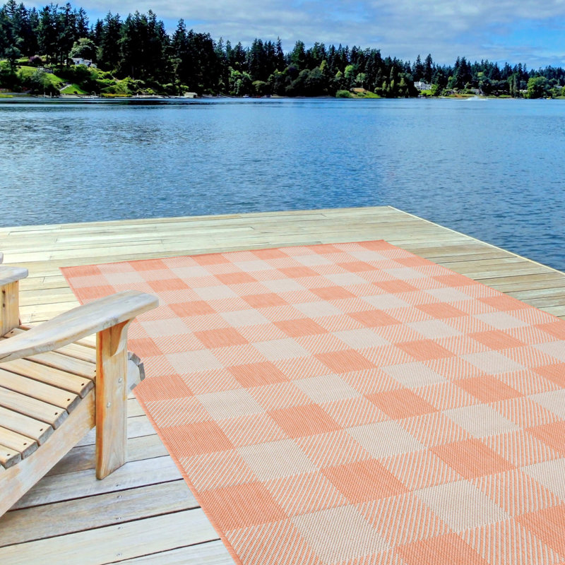 Ecology Collection Chequered Area Rug, Rectangle 200 x 290cm