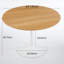 Table de salle à manger de 42,1 po de style Mid-Century pour 4 à 6 personnes avec plateau rond en MDF, table de salle à manger à piédestal, table basse de loisirs-128968191