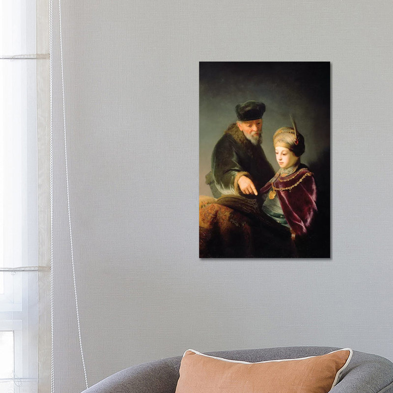 A Young Scholar And His Tutor, C.1629-30 by Rembrandt Van Rijn - Wrapped Canvas Print, 66.04 cm H x 45.72 cm W x 1.91 cm D