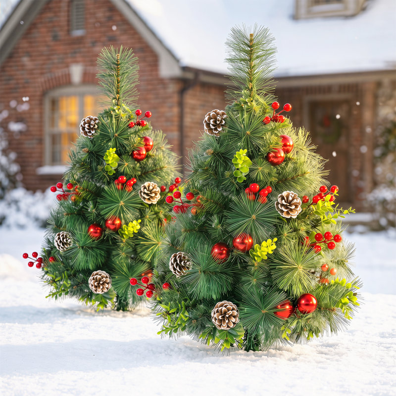Sapin de Noël artificiel vert 2 'avec 30 lumières claires/blanches