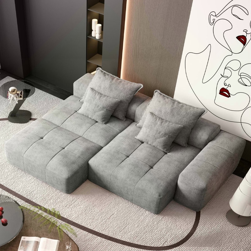 Canapé modulaire surdimensionné Modern, Gris