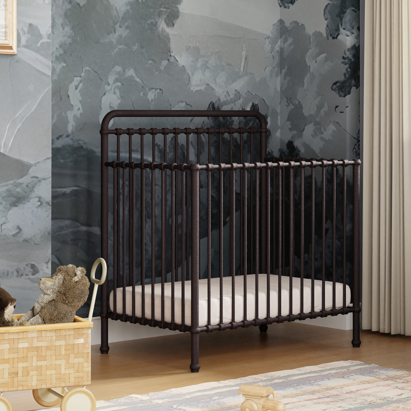 Winston Iron 4-in-1 Convertible Crib, Vintage iron