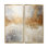 «Minimal or and beige abstrait River - Large Northern Lights», art mural sur toile