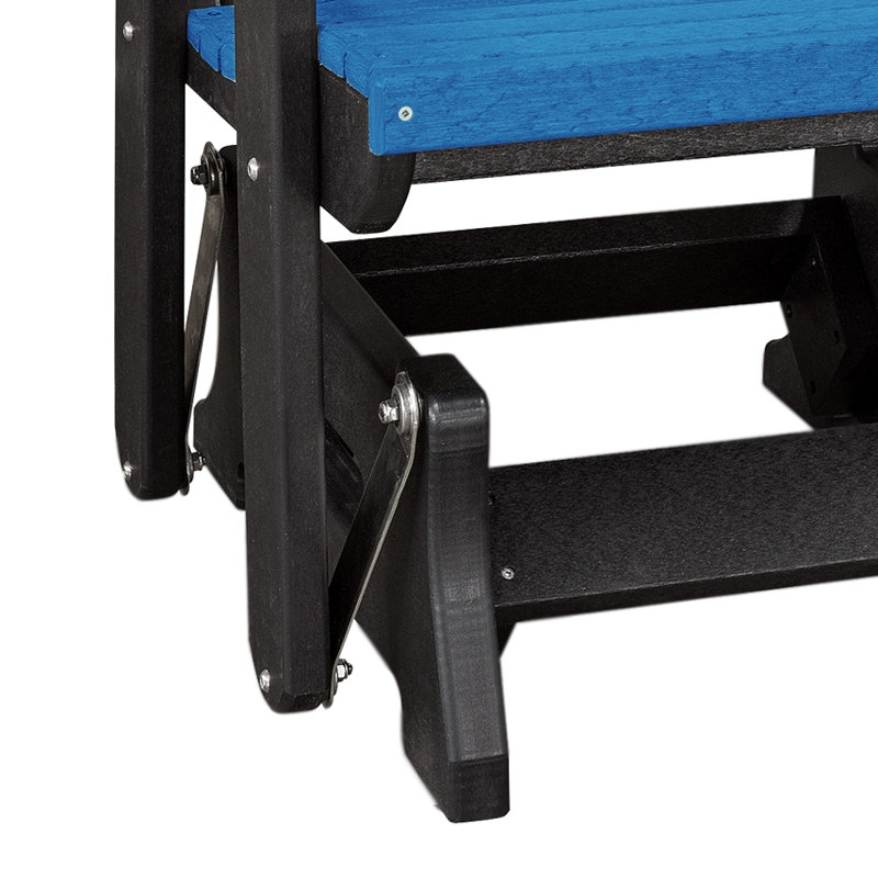 Chaise Adirondack en plastique, Bleu / noir