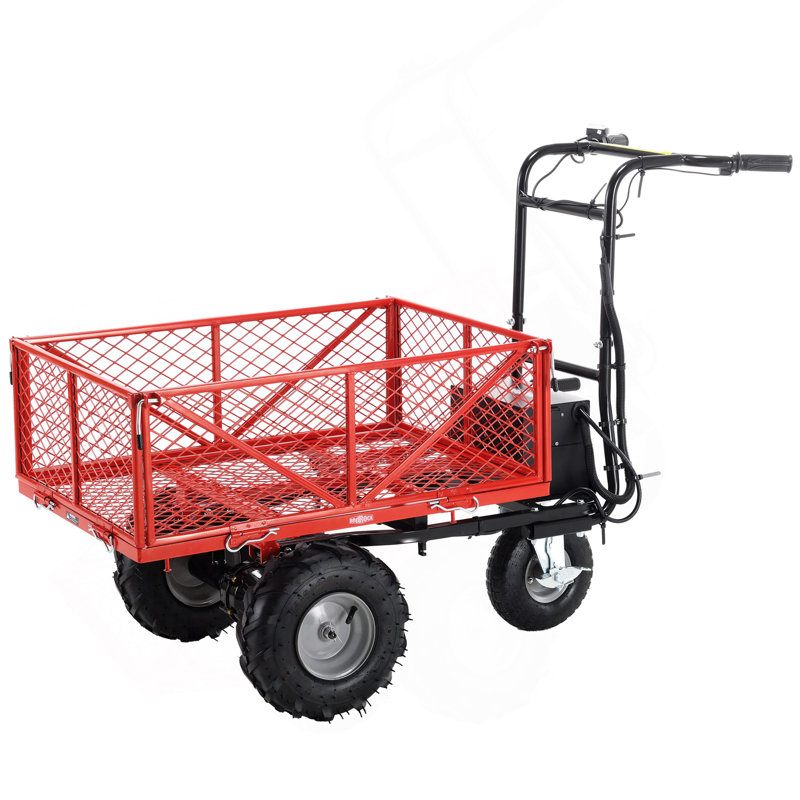 Chariot de brouette utilitaire électrique 48V28AH capacité de 500W 500Lbs (230Kg) matériel de transport 1000Lbs Remorquage