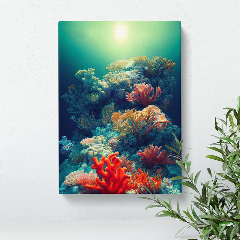 XC1022-3897X Sensational Coral Reef - Wrapped Canvas Print, 76cm W x 50cm W x 3cm D