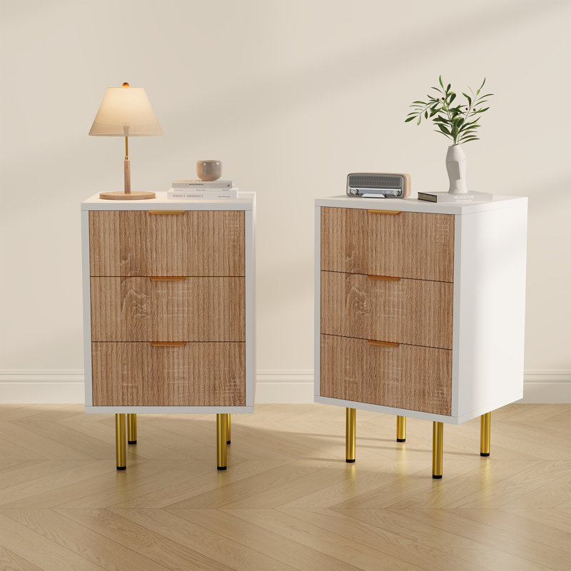 40cm W Manufactured Wood Bedside Table