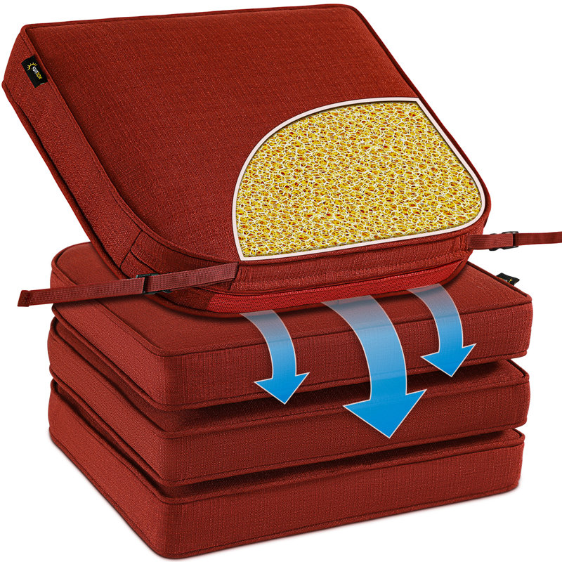 Coussin de chaise d'extérieur SUNROX, H 19 po x l 19 po, Bourgogne
