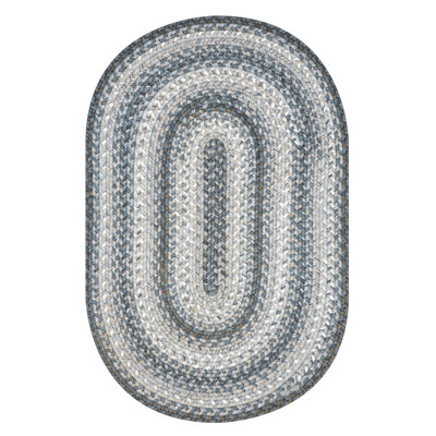 Tapis tressé  / intérieur / extérieur blanc / ivoire / argent / gris lavable