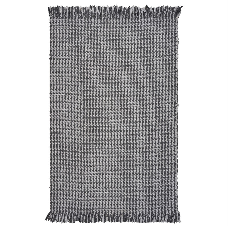 Tapis gris en laine tissé à la main Liberta, Rectangle 3 pi 3 po x 5 pi 3 po