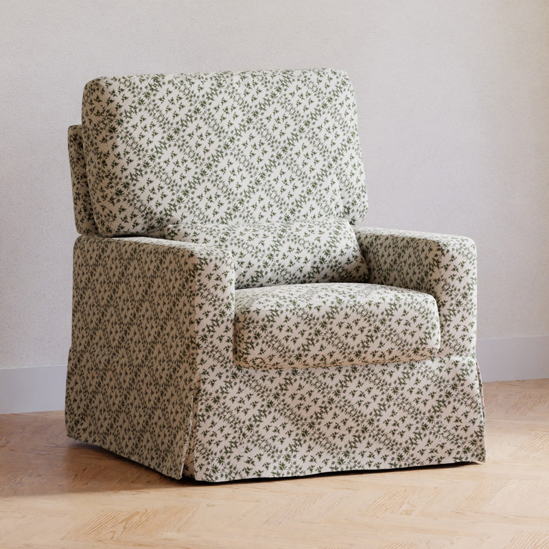 Crawford Pillowback Comfort Swivel Glider, Green