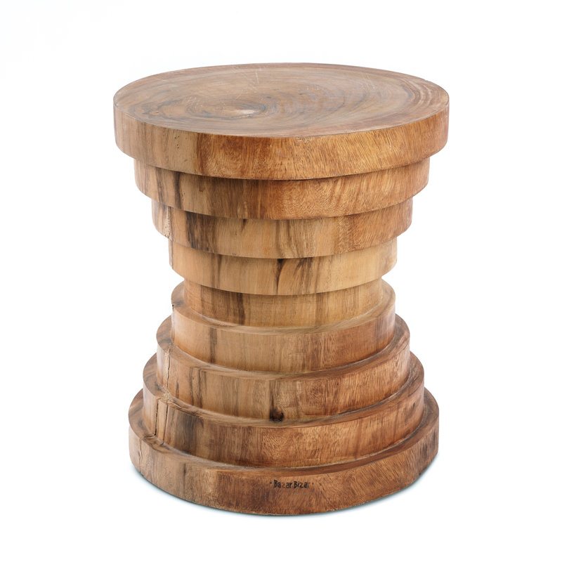Neomie Solid Wood Accent Stool