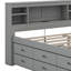 Lit plateforme avec tête de lit, USB, lit gigogne et 3 tiroirs-795831348-795831351