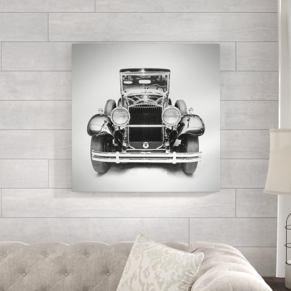 " Vintage Car On White Whole " Ebern Designs