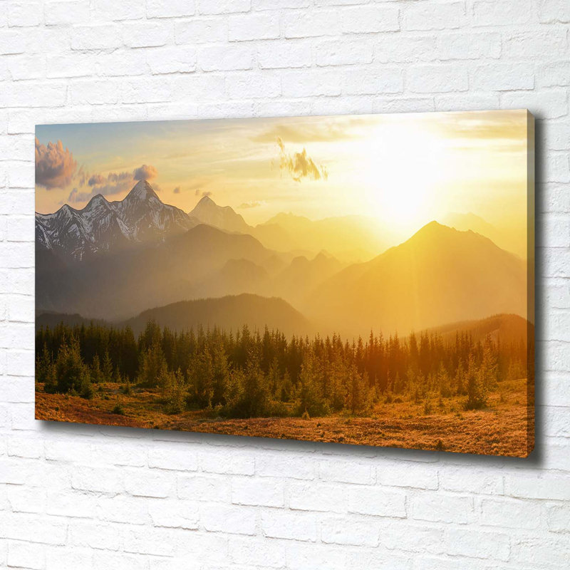 Sunset Mountains - Wrapped Canvas Print