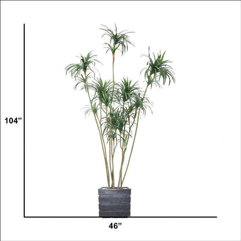 Dragon artificiel en pot 104 "