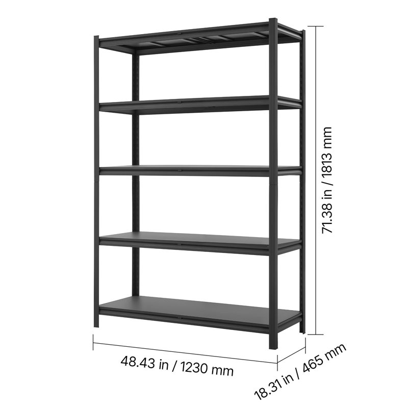 123 cm W Steel Shelving Unit