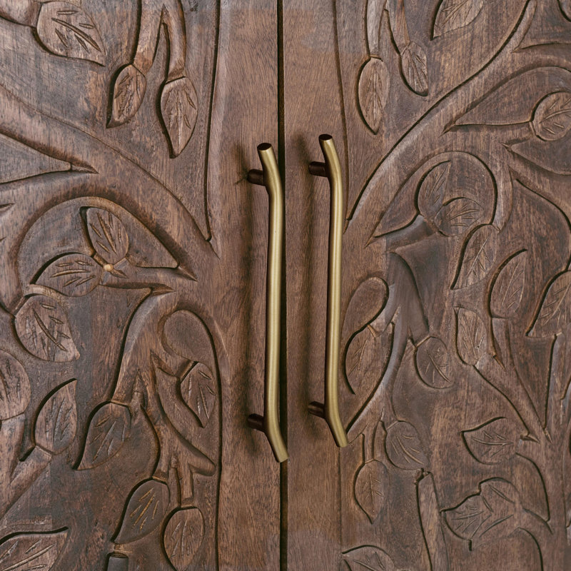 Albero Solid Wood Accent Cabinet, Kona Brown