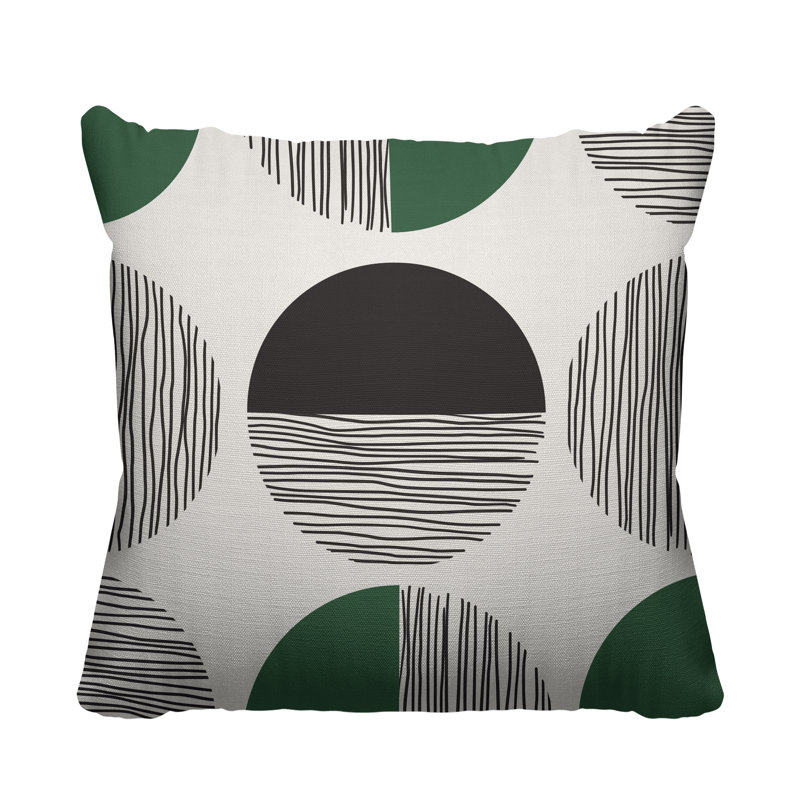 Coussin intérieur / extérieur Dubo, L 15 po x H 15 po, Émeraude
