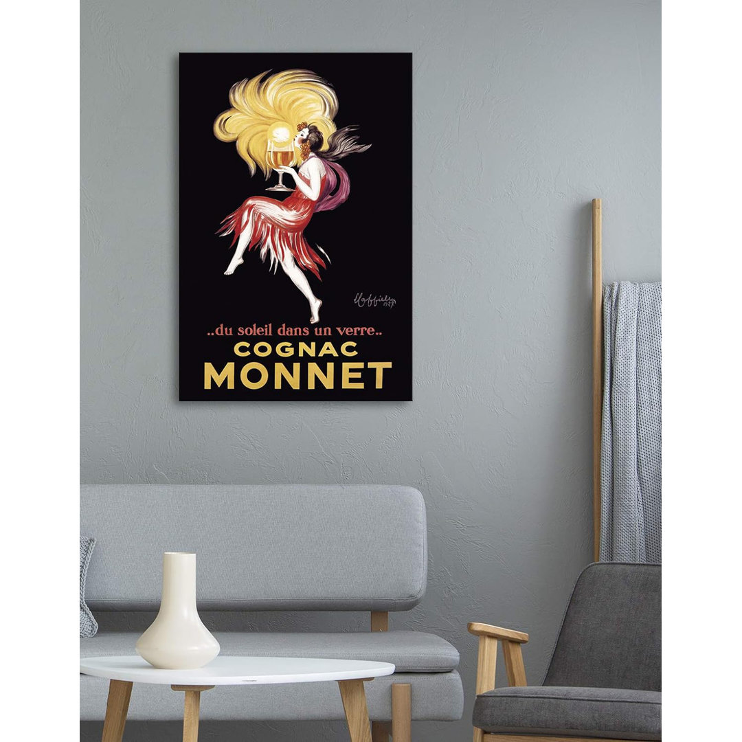 " Classic Vintage Wine Advertisement Monnet Cognac " IDEA4WALL