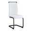 Ensemble de salle à manger à plateau en verre brun: grande table rectangulaire, structure en métal noir, chaises en cuir synthétique doux - confort moderne pour les repas